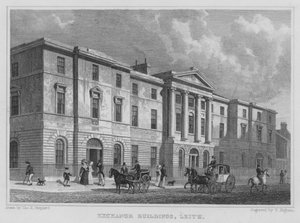 Wymiana Budynków, Leith (Grawerowanie) autorstwa Thomas Hosmer Shepherd