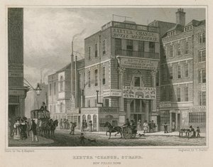 Exeter Change, The Strand, Londyn autorstwa Thomas Hosmer Shepherd