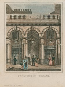 Zewnętrzny widok Burlington Arcade autorstwa Thomas Hosmer Shepherd