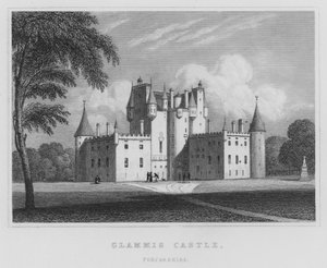 Zamek Glamis, Forfarshire (grafika) autorstwa Thomas Hosmer Shepherd