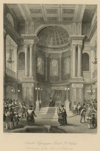Synagoga żydowska, Wielka św. Heleny; obchody Święta Namiotów autorstwa Thomas Hosmer Shepherd