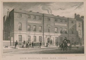 Lock Hospital, Hyde Park Corner, Londyn autorstwa Thomas Hosmer Shepherd