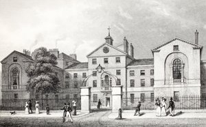 Szpital Middlesex z pubu „Londyn i jego okolice w XIX wieku”. Jones und Co., 1827-1829 autorstwa Thomas Hosmer Shepherd