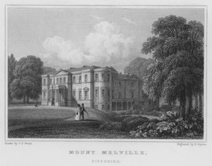 Mount Melville, Fifeshire (grawerowanie) autorstwa Thomas Hosmer Shepherd