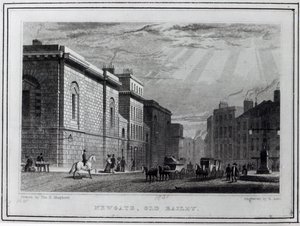 Więzienie Newgate i Old Bailey, grawerowane przez Roberta Acona, 1831 autorstwa Thomas Hosmer Shepherd