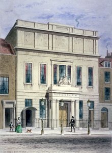 Północny front Teatru Księżniczki na Eastcastle Street, St Marylebone, Londyn, c1830 autorstwa Thomas Hosmer Shepherd