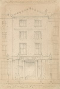 Oryginalny szkic ołówkiem Teatru Adelphi w Londynie autorstwa Thomasa H. Shepherd autorstwa Thomas Hosmer Shepherd