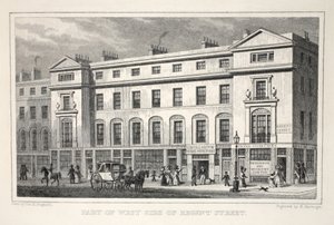 Część West Side of Regent Street, z pubu „Londyn i jego okolice w XIX wieku”. Jones und Co., 1827-1829 autorstwa Thomas Hosmer Shepherd