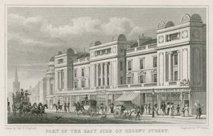 Część wschodniej strony Regent Street w Londynie autorstwa Thomas Hosmer Shepherd