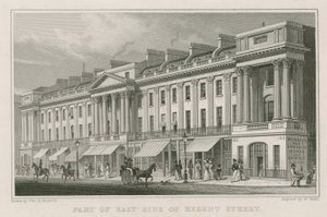 Część wschodniej strony Regent Street w Londynie autorstwa Thomas Hosmer Shepherd
