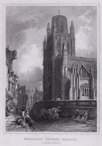 Redcliffe Church, Bristol, patrząc na północ (rycina) autorstwa Thomas Hosmer Shepherd