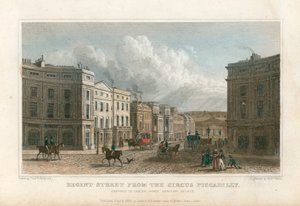 Regent Street z Circus Piccadilly, Londyn autorstwa Thomas Hosmer Shepherd