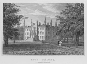 Ross Priory, Dumbartonshire (grawerowanie) autorstwa Thomas Hosmer Shepherd