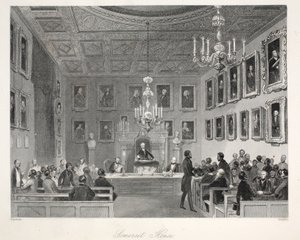 Somerset House, z pubu „London Interiors withich Costumes and Ceremonies”. Joseph Mead, Londyn, c.1843 (rycina stalowa) autorstwa Thomas Hosmer Shepherd