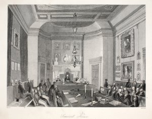 Somerset House, z pubu „London Interiors withich Costumes and Ceremonies”. Joseph Mead, Londyn, c.1843 (rycina stalowa) autorstwa Thomas Hosmer Shepherd