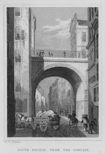 Most Południowy, od Cowgate (rycina) autorstwa Thomas Hosmer Shepherd
