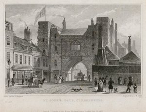 Brama Św. Jana, Clerkenwell autorstwa Thomas Hosmer Shepherd