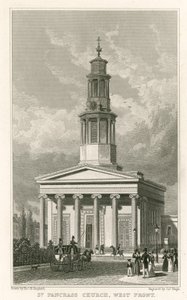 Kościół św. Pancrasa, front zachodni autorstwa Thomas Hosmer Shepherd