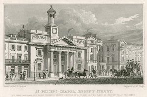 Kaplica św Filipa, Regent Street, Londyn autorstwa Thomas Hosmer Shepherd