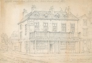 The Angel Inn, Islington (atrament na papierze) autorstwa Thomas Hosmer Shepherd
