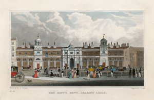 The Kings Mews, Charing Cross. Tymczasowy dom Menażerii Edwarda Crossa autorstwa Thomas Hosmer Shepherd