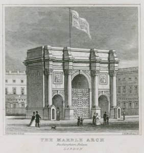 Marmurowy Łuk, Pałac Buckingham autorstwa Thomas Hosmer Shepherd