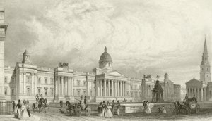 Nowa Galeria Narodowa, Trafalgar Square, Londyn autorstwa Thomas Hosmer Shepherd