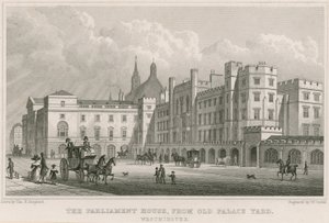 Budynek Parlamentu z Old Palace Yard, Westminster, Londyn autorstwa Thomas Hosmer Shepherd