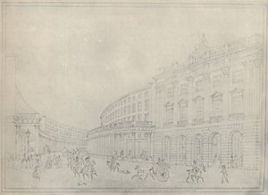 Kwadrant, ulica Regent, 1822, 1920 autorstwa Thomas Hosmer Shepherd