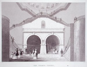 Tunel Tamizy, c.1851-55 (litografia) autorstwa Thomas Hosmer Shepherd