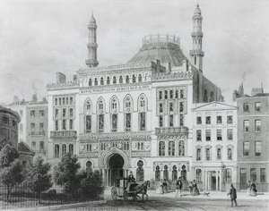 Widok Królewskiego Panoptykonu Nauki i Sztuki, 1825 (litografia) autorstwa Thomas Hosmer Shepherd