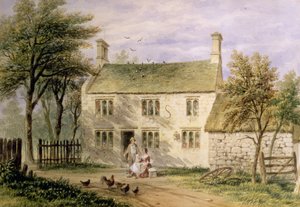 Woolsthorpe, Grantham, miejsce urodzenia Isaaca Newtona autorstwa Thomas Hosmer Shepherd