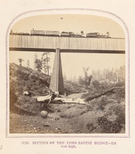 Odcinek mostu Long Ravine autorstwa Thomas Houseworth