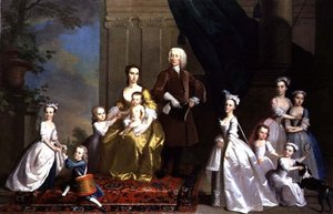 Rodzina Radcliffe, ok. 1738-42 (olej na płótnie) autorstwa Thomas Hudson