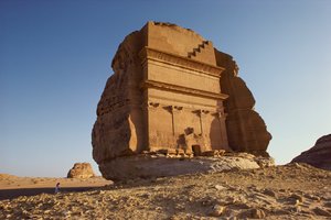 Fragment ruin nabatejskich w Mada