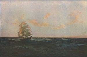 „Człowiek za burtą”, 1893, c1930. autorstwa Thomas J Somerscales