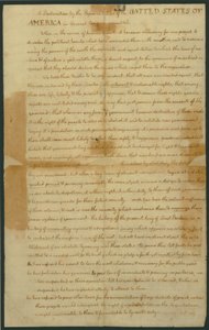 Projekt Deklaracji Niepodległości z 4 lipca 1776 r