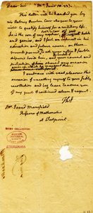 List Thomasa Jeffersona (tylko inicjały), Monticello, do Jareda Mansfielda, profesora matematyki w West Point, 10 czerwca 1823