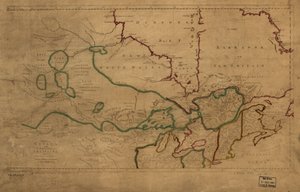 Mapa Kanady i północnej części Luizjany z przyległymi krajami. LOC 73695757 autorstwa Thomas Jefferys