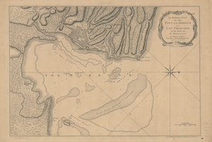 Autentyczny plan miasta i portu Cap-François na wyspie St. Domingo. LOC 73695949 autorstwa Thomas Jefferys