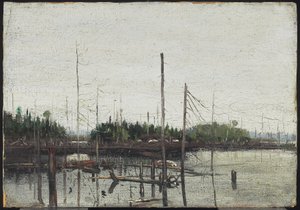 Utopiona ziemia, 1912 (olej na papierze (z wytłoczoną fakturą płótna) na drewnie) autorstwa Tom Thomson