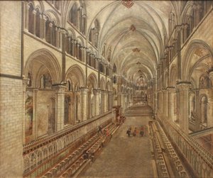Dziedziniec katedry w Canterbury, patrząc na wschód