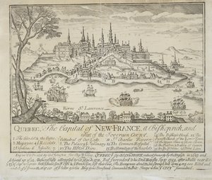 QUEBEC, stolica NOWEJ FRANCJI, biskupstwo i siedziba sądu suwerennego autorstwa Thomas Johnston