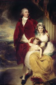 Henryk, 10. hrabia i 1. markiz Exeter, jego żona Sarah i córka Lady Sophia Cecil autorstwa Thomas Lawrence