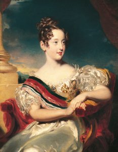 Portret Marii II Portugalii, królowej Portugalii, szkoła Thomasa Lawrence, malarstwo autorstwa Thomas Lawrence