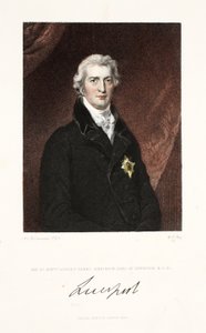 Szanowny Robert Banks Jenkinson, hrabia Liverpoolu, K.G. i C., wyd. 1830 (ręcznie kolorowane grawerowanie) autorstwa Thomas Lawrence