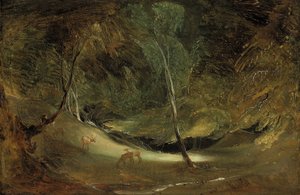 Źródło rozmaitości w Ilam Park (olej na papierze, ułożony na płótnie) autorstwa Thomas Lawrence