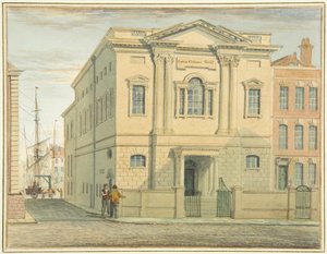 Sale Zgromadzeń, Prince Street (akwarela na papierze) autorstwa Thomas Leeson the Elder Rowbotham