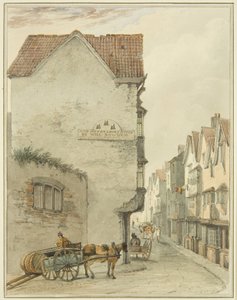 Back Street, patrząc na południe (akwarela na papierze) autorstwa Thomas Leeson the Elder Rowbotham