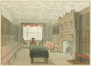 Izba Rady w Szpitalu Św. Piotra, dawniej Mennica (akwarela na papierze) autorstwa Thomas Leeson the Elder Rowbotham
